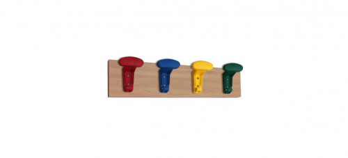 MOBEDUC - PERCHERO EN LINEA, 4 PERCHAS COLORES HAYA (Ref.600646/4H18)