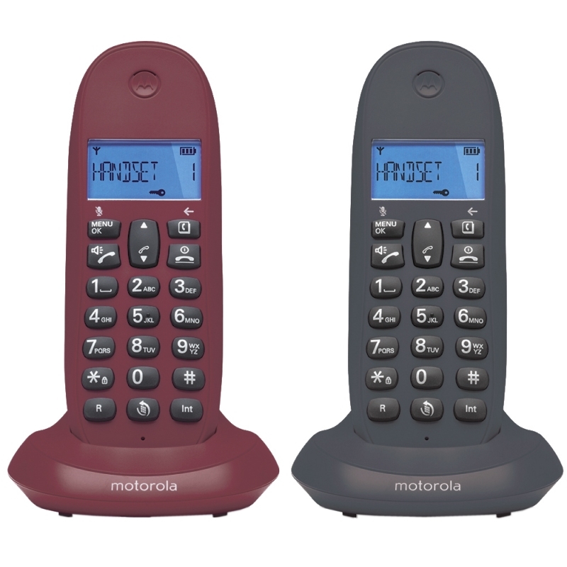 MOTOROLA - C1002 LB+ Telefono DECT DUO Gris-Granate (Ref.E07000D48B2AESSC)