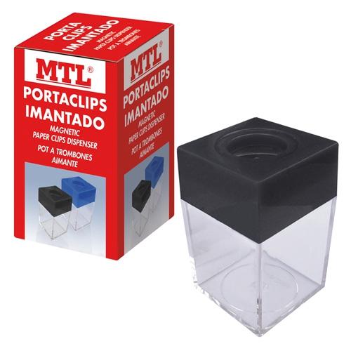 MTL - PORTACLIPS IMANTADO DEPÓSITO TRANSPARENTE PLÁSTICO EMBOCADURA NEGRO (Ref.79291)