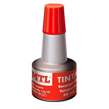 MTL - TINTA DE SELLAR PARA RECARGA DE TAMPÓNES 30ML ROJO (Ref.79536)