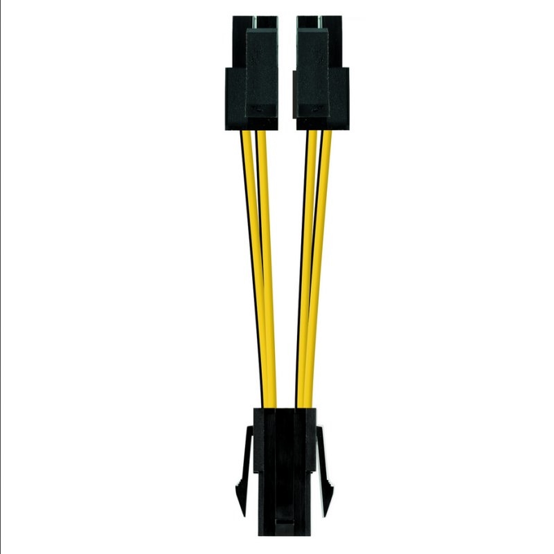 NANOCABLE - CABLE ALIM., 4PIN/H-4+4PIN/M, 15CM () (Ref.10.19.1401)
