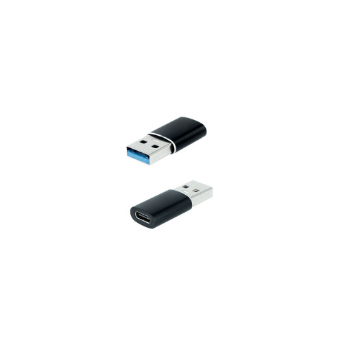 NANOCABLE - Adaptador USB-A 3.1 a USB-C, USB-A/M-USB-C/H, Negro (Ref.10.02.0012)