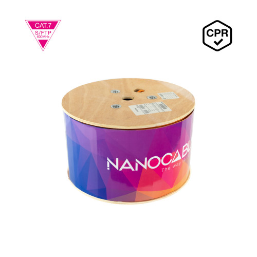 NANOCABLE - Cable de Red CAT.7 LSZH SFTP PIMF AWG23, Naranja, 305m (Ref.10.20.1700-305)