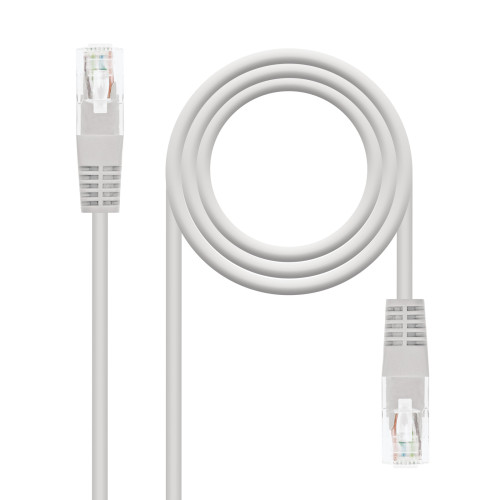 NANOCABLE - Cable de red latiguillo RJ45 Cat.6 UTP AWG24, Gris, 1.5m (Ref.10.20.0401-L150)