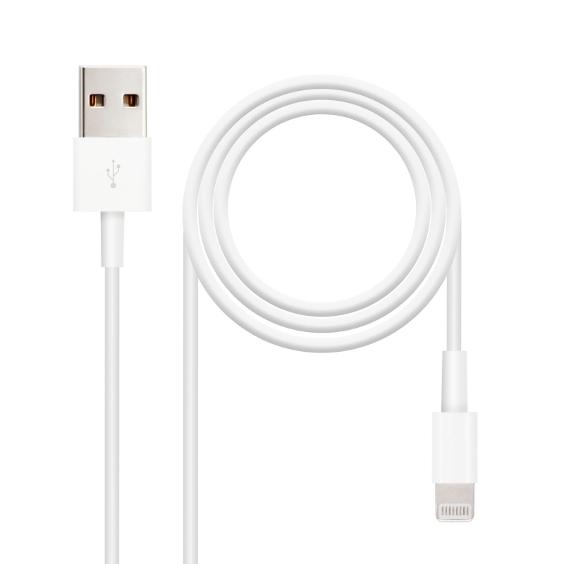 NANOCABLE - CABLE LIGHTNING IPHONE A USB 2.0, IPHONE LIGHTNING-USB A/M, 2.0 M (Ref.10.10.0402)