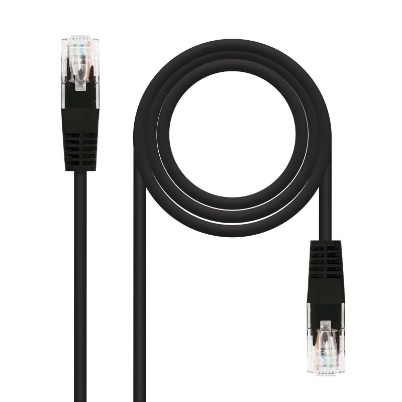 NANOCABLE - CABLE RED LATIGUILLO RJ45 CAT.5E UTP AWG24, NEGRO, 5.0 M (Ref.10.20.0105-BK)