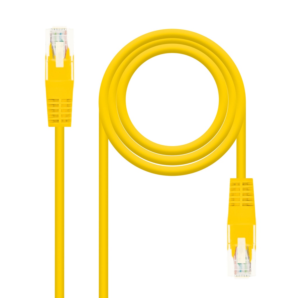 NANOCABLE - Cable Red Latiguillo RJ45 CAT.6 UTP AWG24, Amarillo, 25 cm (Ref.10.20.0400-L25-Y)