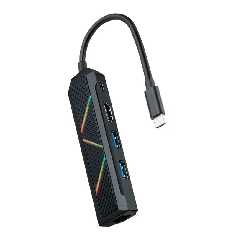 NANOCABLE - Hub USB-C 5 en 1 USB-A+USB-C+HDMI+RJ45 (Ref.10.16.0501)