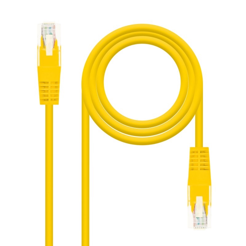 NANOCABLE - Latiguillo Categoria 6 UTP 0,5M Amarillo (Ref.10.20.0400-Y)