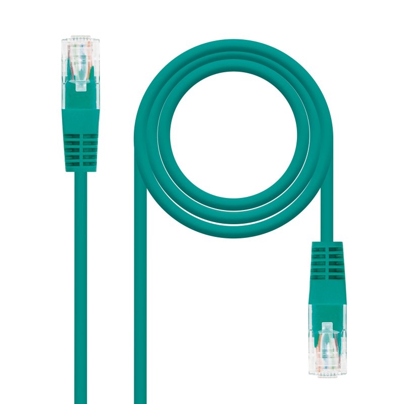 NANOCABLE - Latiguillo RJ45 Categoria 6 UTP 2M Verde (Ref.10.20.0402-GR)