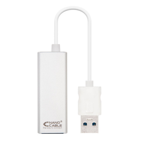 NANOCABLE - USB 3.0/RJ-45, 0.15m Plata (Ref.10.03.0401)