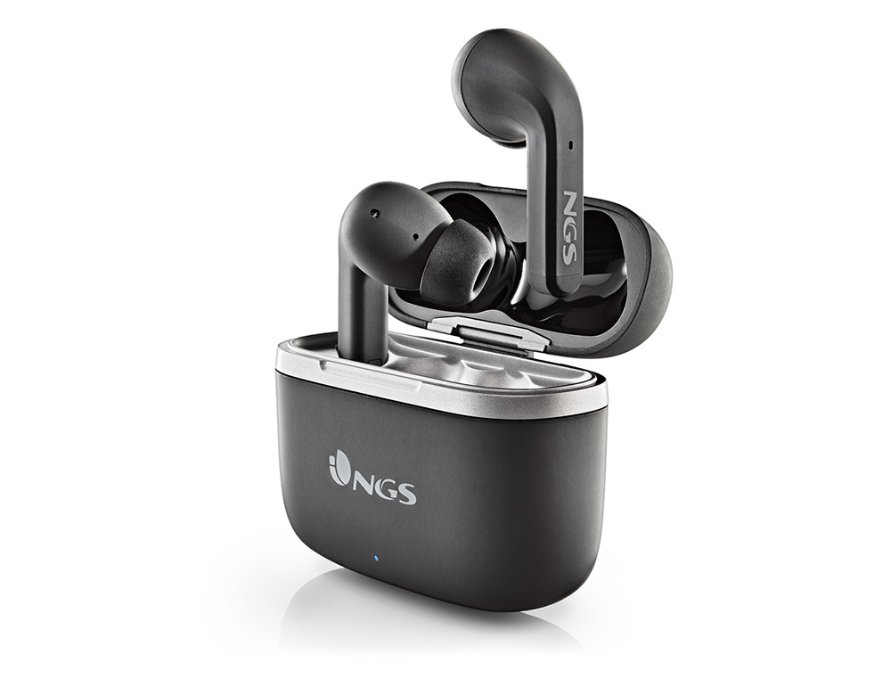 NGS - AURICULAR ARTICA CROWN INALAMBRICO ALCANCE 10 M BASE DE CARGA CONTROL TACTIL AUTONOMIA 32 HORAS USB-C (Ref.ARTICACROWNBLACK)