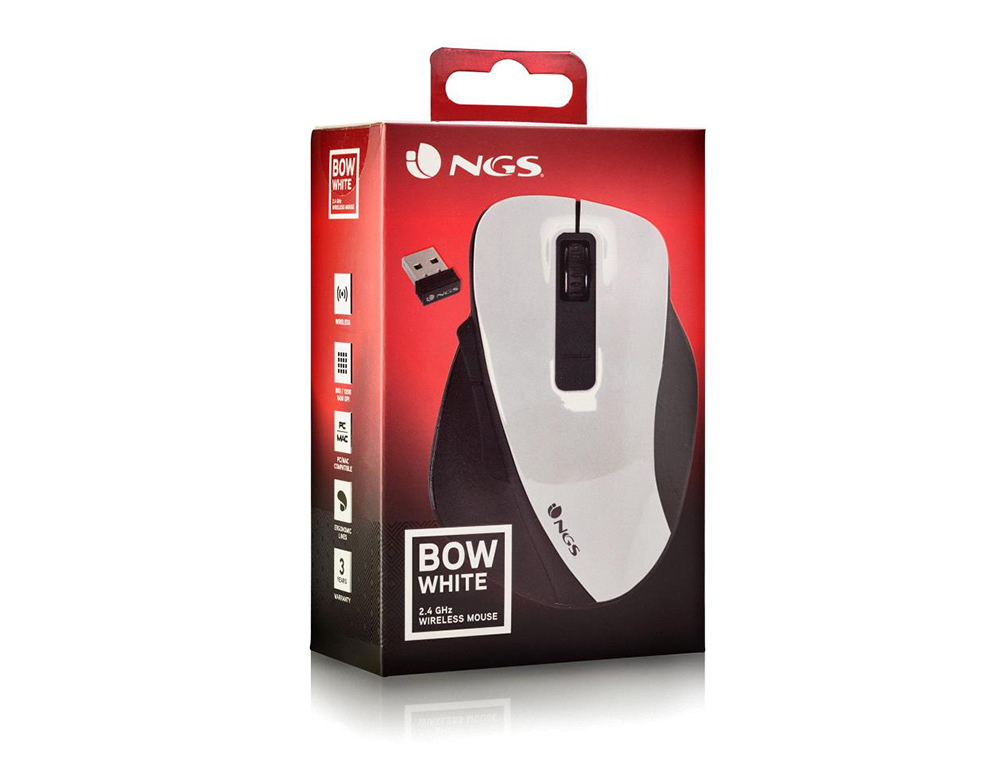 NGS - RATON OPTICO INALAMBRICO (Ref.BOWWHITE)