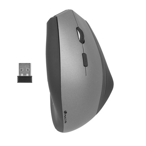 NGS - RATON EVO ZEN OPTICO ERGONOMICO 800/1200/1600 DPI INALAMBRICO 5 BOTONES RECEPTOR USB 2,4 GHZ COLOR (Ref.EVOZEN)