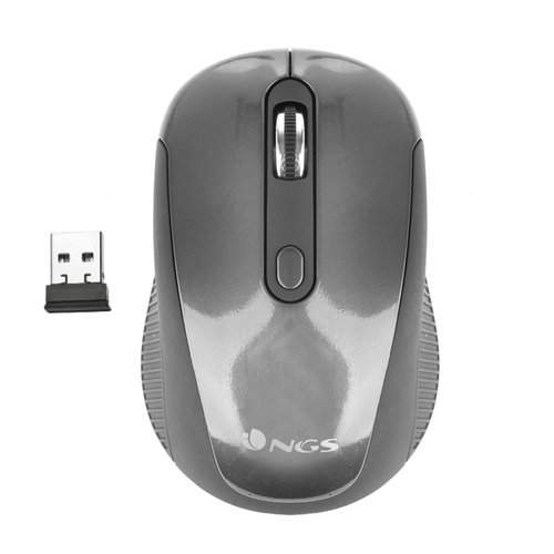 NGS - RATON OPTICO 800/1600 DPI INALAMBRICO NANO RECEPTOR USB 2,4 GHZ COLOR GRIS (Ref.HAZE)