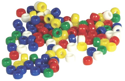 NIEFENVER - ABALORIOS PLASTICO 300 UNIDADES COLORES OPACOS SURTIDOS (Ref.0900190)