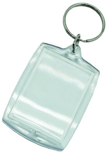 NIEFENVER - LLAVEROS RECTANGULARES PLASTICO CRISTAL 5x4 CM PACK de 6 UNIDADES (Ref.1300155)