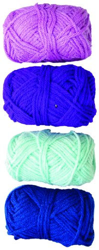 NIEFENVER - OVILLOS LANA 28gr.TONOS AZULES PACK DE 4 (Ref.1100102)