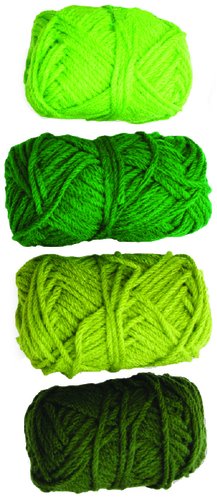 NIEFENVER - OVILLOS LANA 28gr.TONOS VERDES PACK DE 4 (Ref.1100103)