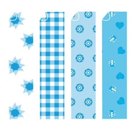NIEFENVER - SCRAPBOOKING CARTULINA IMPRESA 24x32 cm 180gr. AZUL-2 (4 mod.) BLISTER de 8 (Ref.1400138)