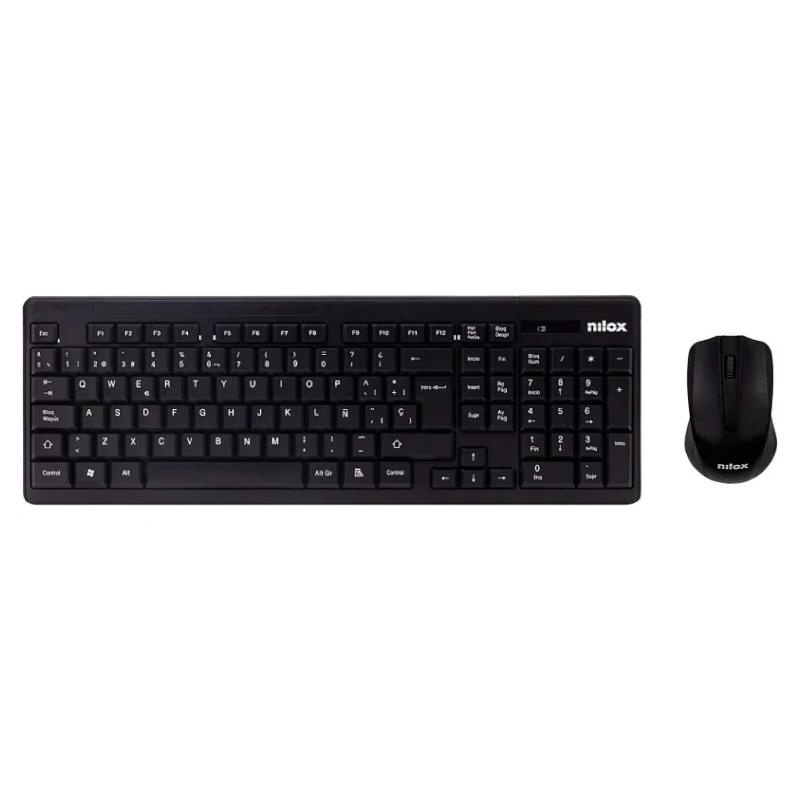 NILOX - COMBO TECLADO + RATÓN INALÁMBRICO NEGRO (Ref.NXKMWE0001)