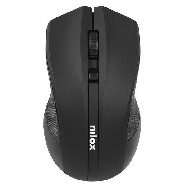 NILOX - RATÓN INALÁMBRICO 1600PPP RECEPTOR USB NEGRO (Ref.MOWI1001)