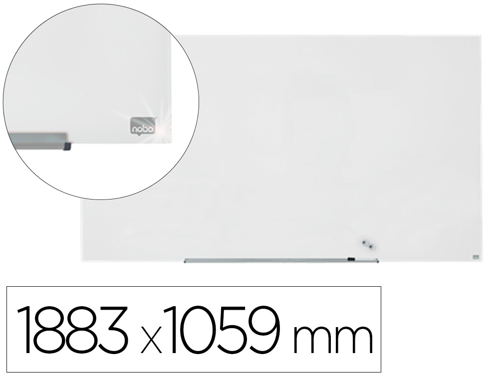 NOBO - PIZARRA BLANCA IMPRESSION PRO CRISTAL 85" MAGNETICA 1883X1059 MM (Ref.1905178)