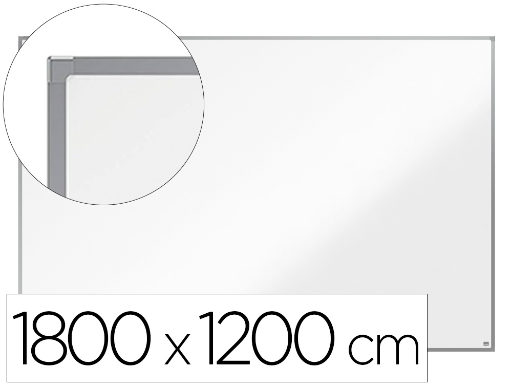NOBO - PIZARRA BLANCA MAGNETICA ESSENCE VITRIFICADA MARCO ALUMINIO 180x120 cm (Ref.1915447)