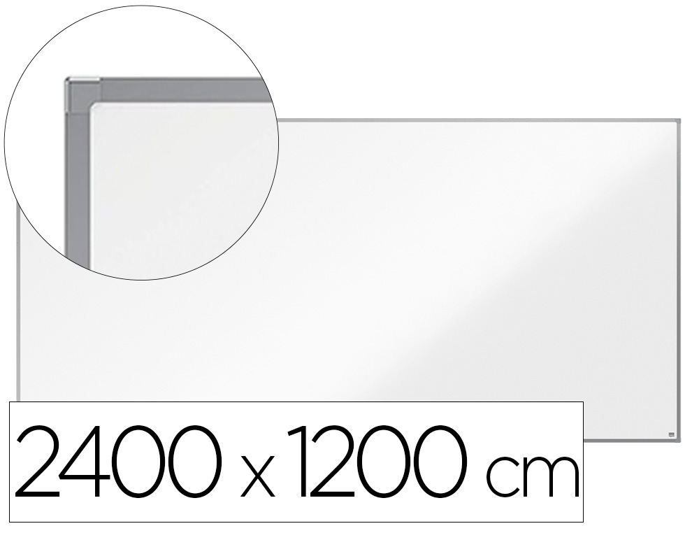 NOBO - PIZARRA BLANCA MAGNETICA ESSENCE VITRIFICADA MARCO ALUMINIO 240x120 cm (Ref.1915448)