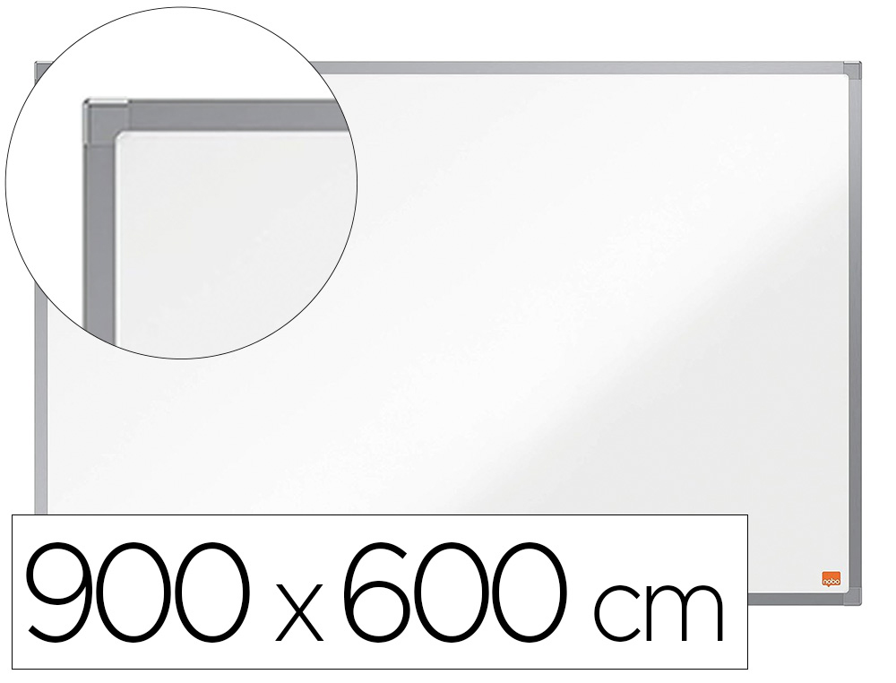 NOBO - PIZARRA BLANCA MAGNETICA ESSENCE VITRIFICADA MARCO ALUMINIO 90x60 cm (Ref.1915451)