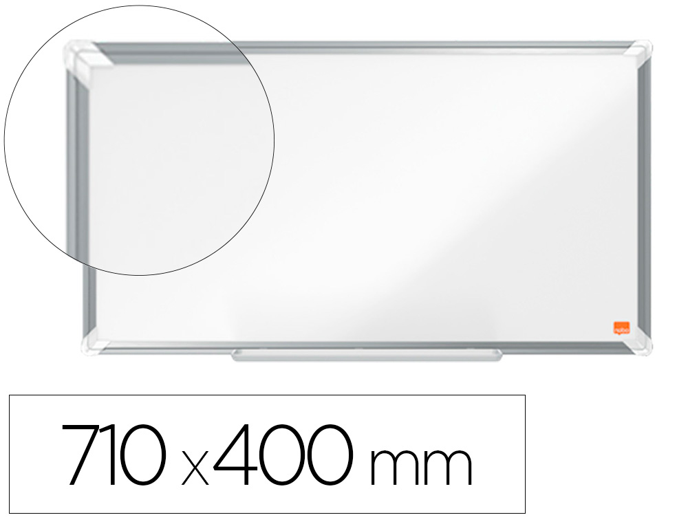 NOBO - PIZARRA BLANCA PREMIUM PLUS ACERO LACADO FORMATO PANORAMICO 32" MAGNETICA 710X400 MM (Ref.1915370)