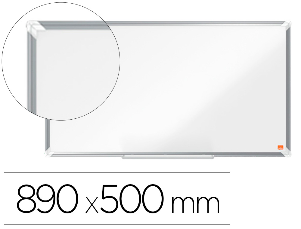 NOBO - PIZARRA BLANCA PREMIUM PLUS ACERO VITRIFICADO FORMATO PANORAMICO 40" MAGNETICA 890X500 MM (Ref.1915366)
