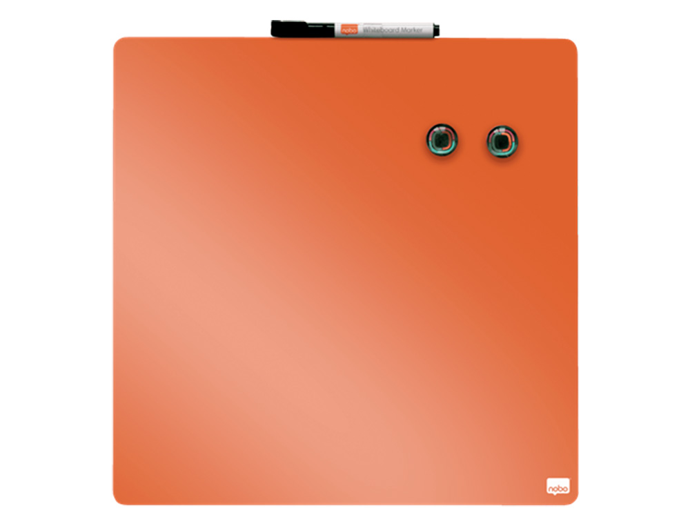 NOBO - PIZARRA MAGNETICA PARA EL HOGAR COLOR NARANJA 360X360 MM (Ref.1915622)
