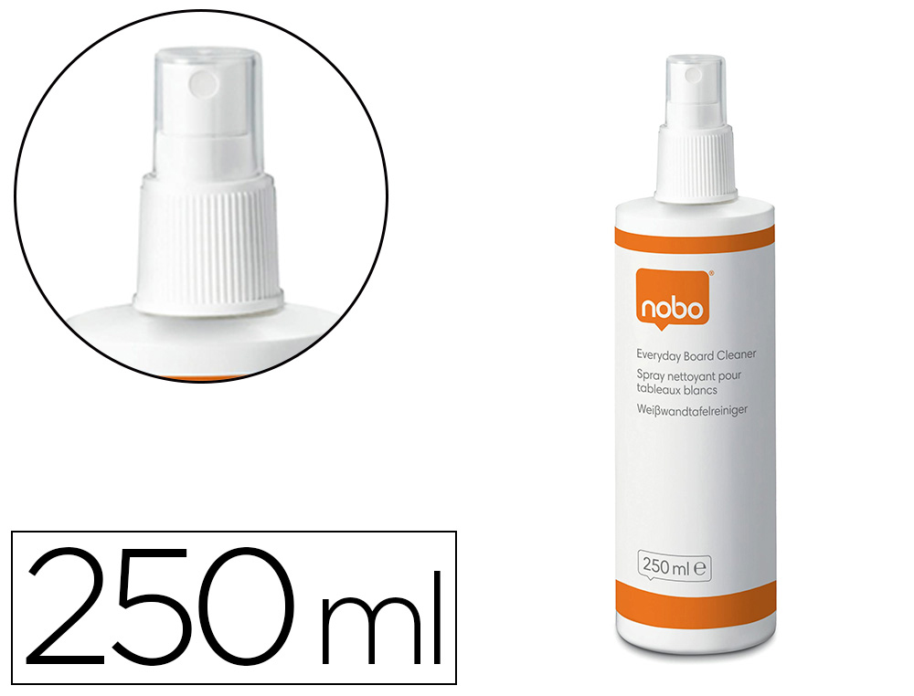 NOBO - SPRAY LIMPIADOR 250ML PARA PIZARRA BLANCA (Ref.1901435)