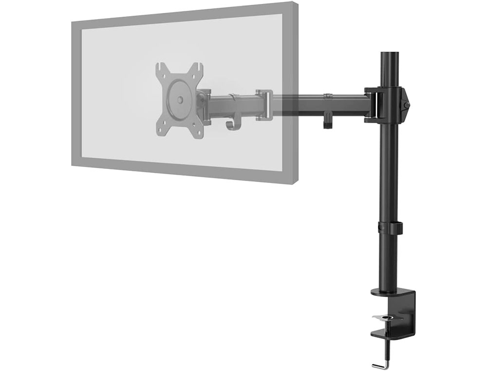 NOX - SOPORTE PARA MONITOR 13"/17" COMPATIBLE CON VESA 75/100 ALTURA MAXIMA 600 MM HASTA 8 KG COLOR NEGRO (Ref.NXLITESNGLSTAND)