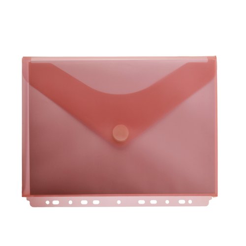 OFFICE BOX - DOSSIER SOBRE FUELLE PP VELCRO A4+ MULTITALADRO ROJO TRANSPARENTE (Ref.35746)