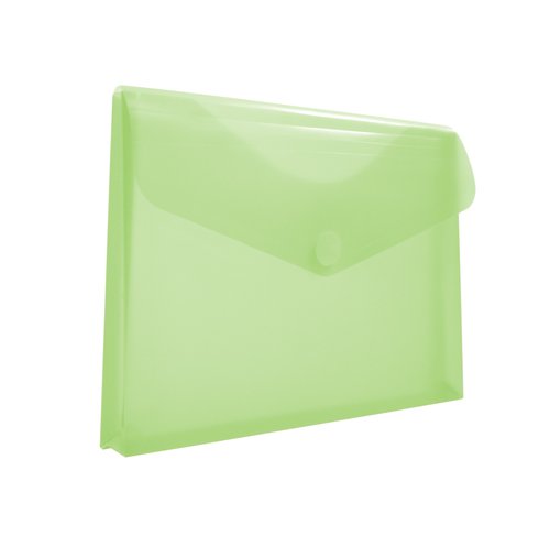 OFFICE BOX - DOSSIER SOBRE FUELLE PP VELCRO A4+ VERDE TRANSPARENTE (Ref.90736)