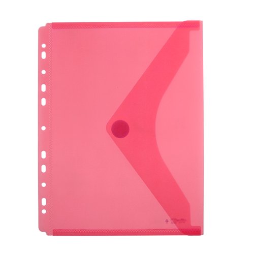 OFFICE BOX - DOSSIER SOBRE PP VELCRO A4 MULTITALADRO ROJO (Ref.35346)