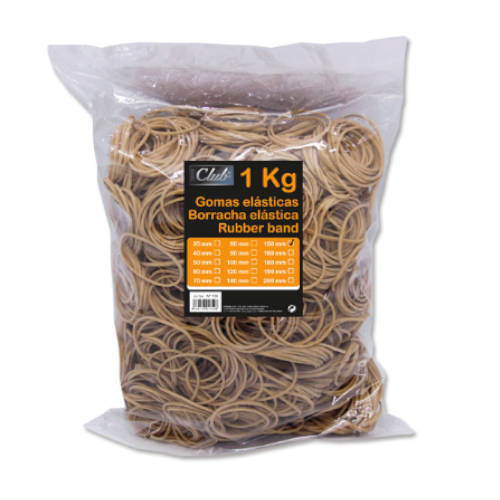 OFFICE CLUB - BOLSA 1 KG. GOMAS ELASTICAS Nº 150 DE 15 CM. LARGO (Ref.301759)