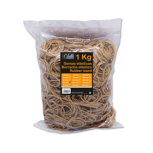 OFFICE CLUB - BOLSA 1 KG. GOMAS ELASTICAS Nº 60 DE 6 CM. LARGO (Ref.300827)