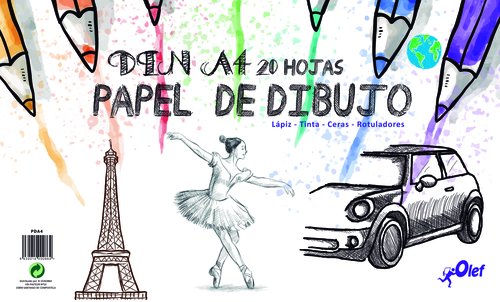 OLEF - BLOCK DE DIBUJO BASICO 130g A4 20h (Ref.PDA4)