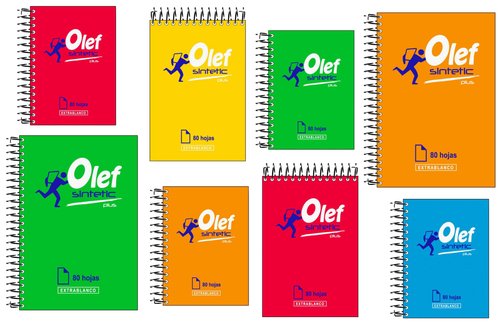 OLEF - BLOCK tapa PP 16º 80h CUADRIC.4x4 APDO. 60g COL.SUR.(6) (Ref.BP166044AP)