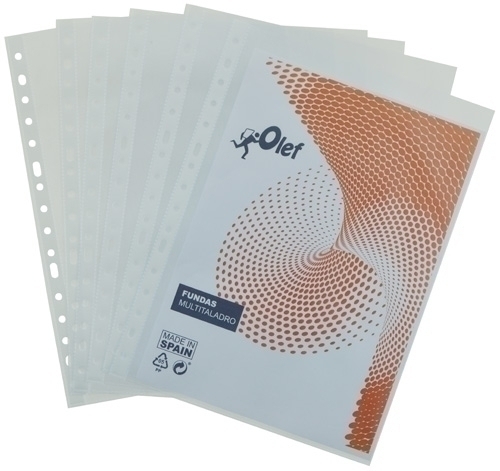 OLEF - FUNDA MULTITALADRO PP 70µ PL.NJ. Fº 16 TAL.RFZO. PAQUETE de 100 (Ref.70FPN)