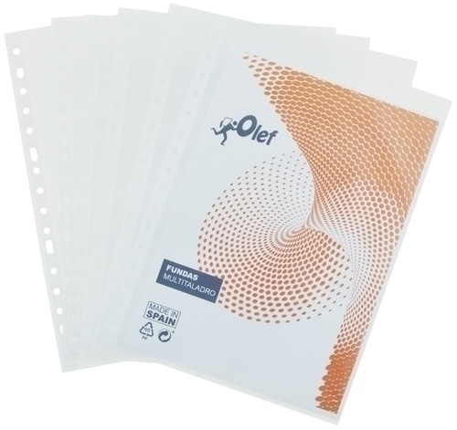 OLEF - FUNDA MULTITALADRO PP 90µ PL.NJ. Fº 16 TAL.RFZO. PAQUETE de 100 (Ref.90FPN)