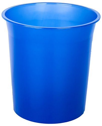 OLEF - PAPELERA PLASTICO CERRADA 16 LITROS TRASLUCIDO AZUL MAR (Ref.PTRAZM/2001 LG TL)