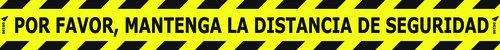 OLEF - VINILO ESPECIAL PARA SUELO 100x10 cm. "MANTENGA LA DISTANCIA DE SEGURIDAD" (Ref.DS100)