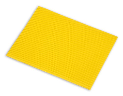 ONDULACOLOR - CARTON ONDULADO 328g HOJA 50x65 cm AMARILLO PAQUETE de 5 (Ref.5918)