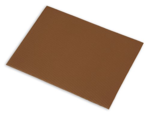 ONDULACOLOR - CARTON ONDULADO 328g HOJA 50x65 cm MARRON FUERTE PAQUETE de 5 (Ref.5829)
