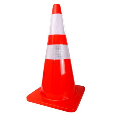 OUTAS - CONO REFLECTANTE 50CM BASE GOMA 27,5x27x5 (Ref.271597)
