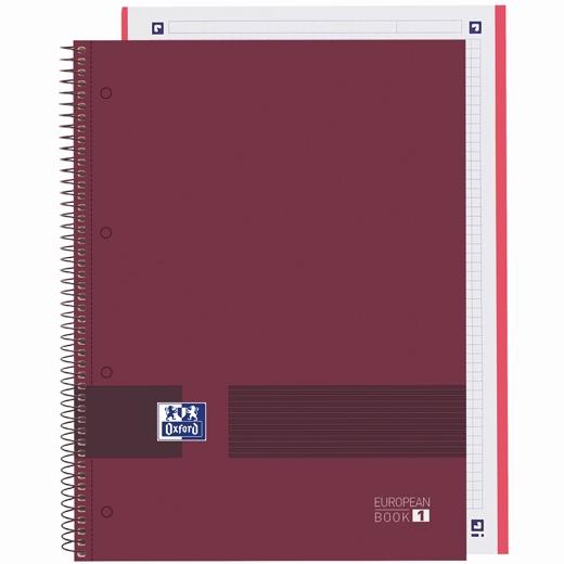 OXFORD - & YOU CUADERNO EUROPEANBOOK WRITE&ERASE A4+ 80H 5X5 T/EXTRADURAS BURDEOS (Ref.400159030)